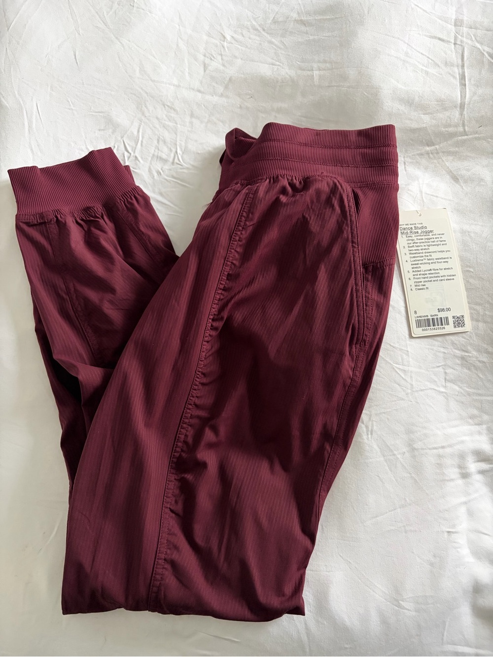 lululemon athletica Maroon Track Jogger Pants